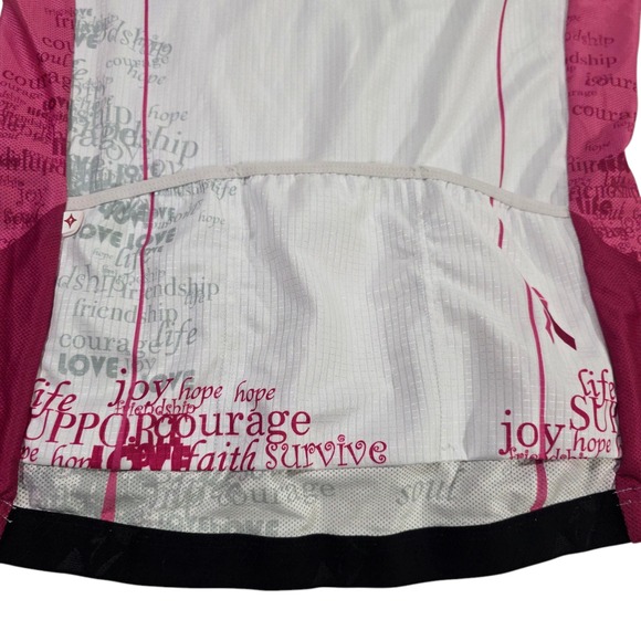 Specialized Cycling Jersey Womens White Maroon M Full Zip Colorblock Stretchy - Picture 7 of 13